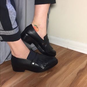 Tibi loafers, block heel creeper-style loafers